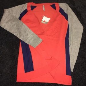 Hanna Andersson M sweater NEW orange blue cardigan